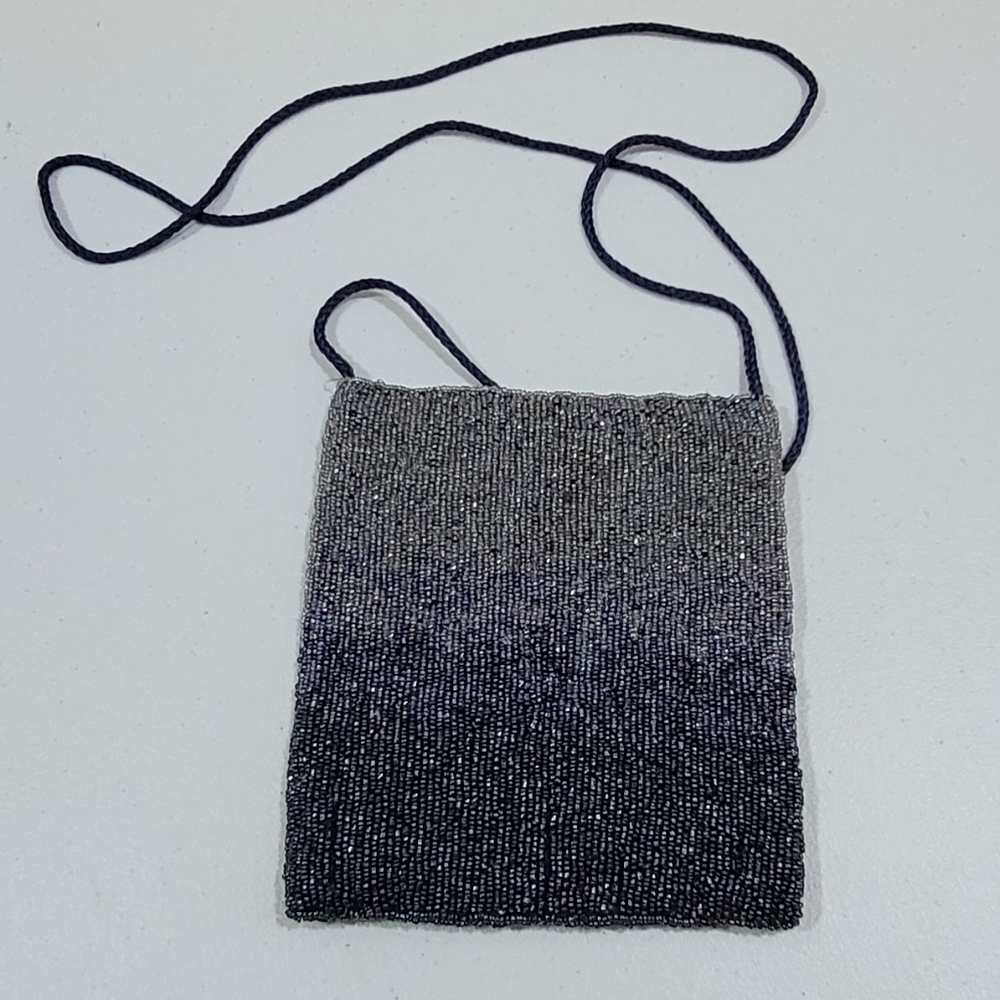 Ombre Beaded Prom Night Crossbody Mini Handbag